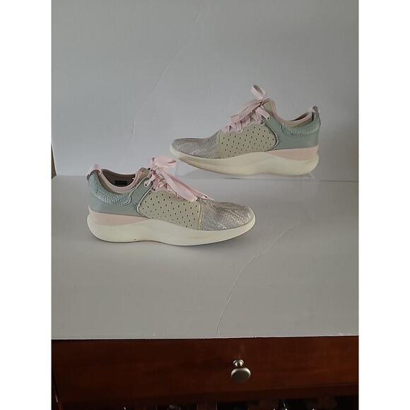 Klogs Moshn Rhythm WMS SZ 7M Shoes Orthotic Walking Blue Pink Oil Slip Resistant - Picture 3 of 12